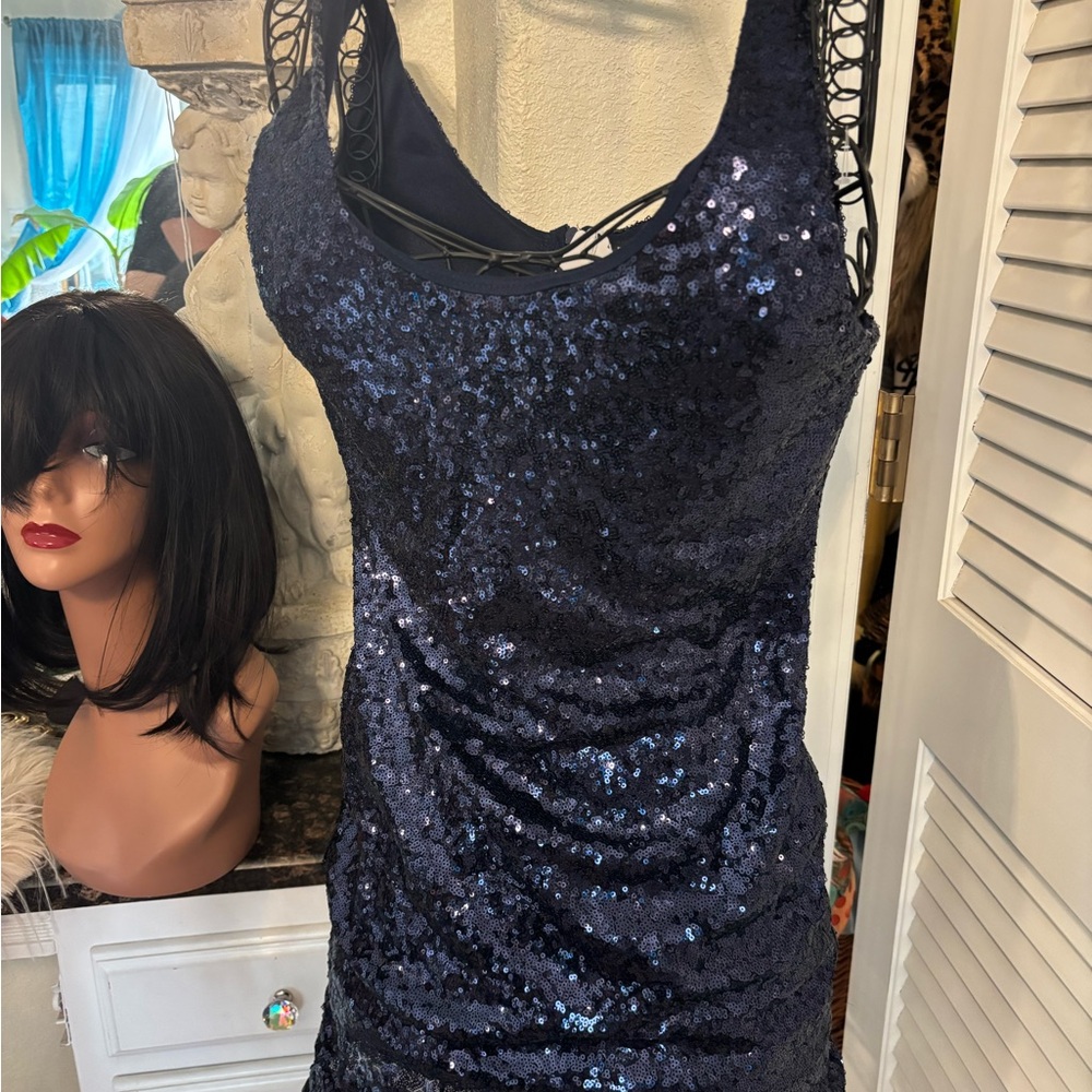 Rue21 Navy Blue Sequin Bodycon Dress